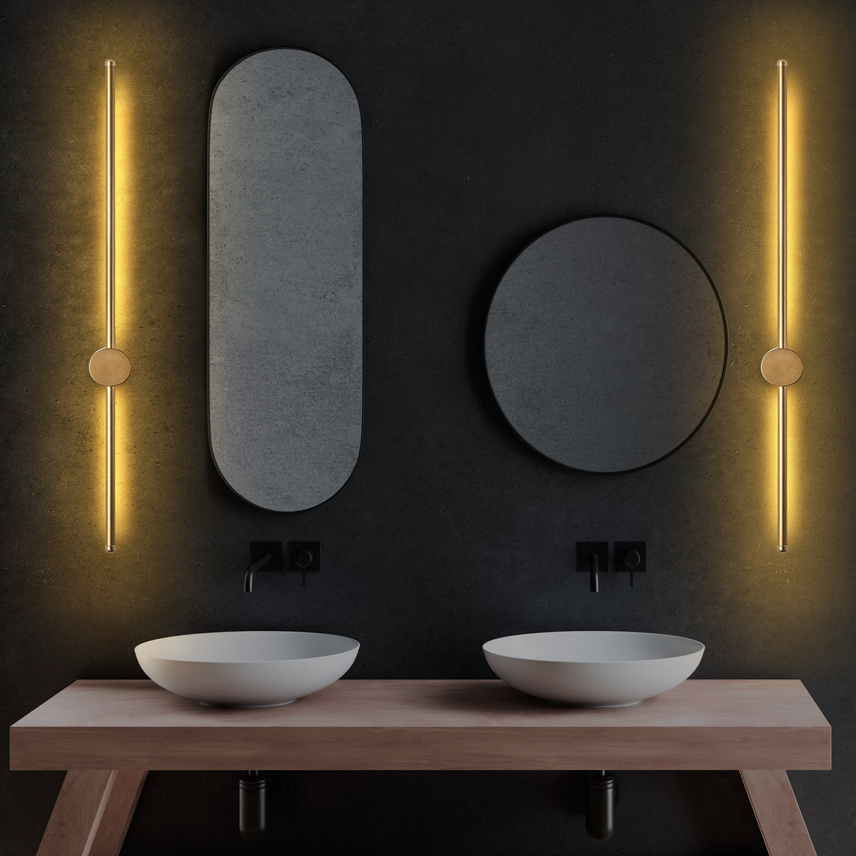 Wandlampen - Wandlamp Goud 91 cm Metaal Vortex - Dimehouse