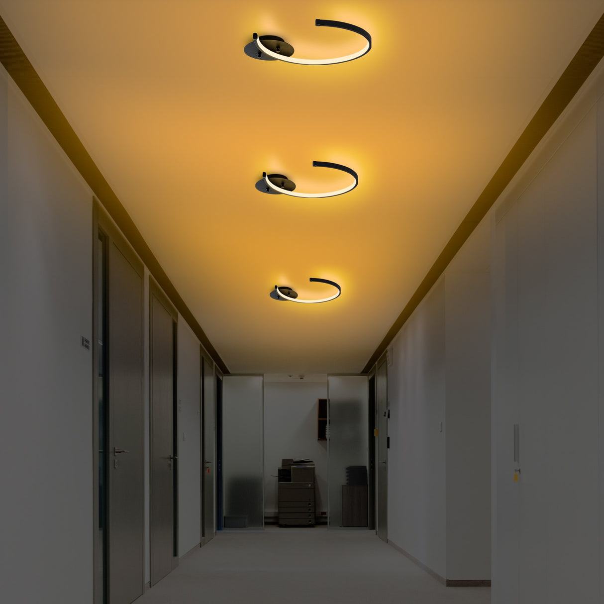 Plafondlampen - Plafondlamp Zwart Metaal Lunaris - Dimehouse