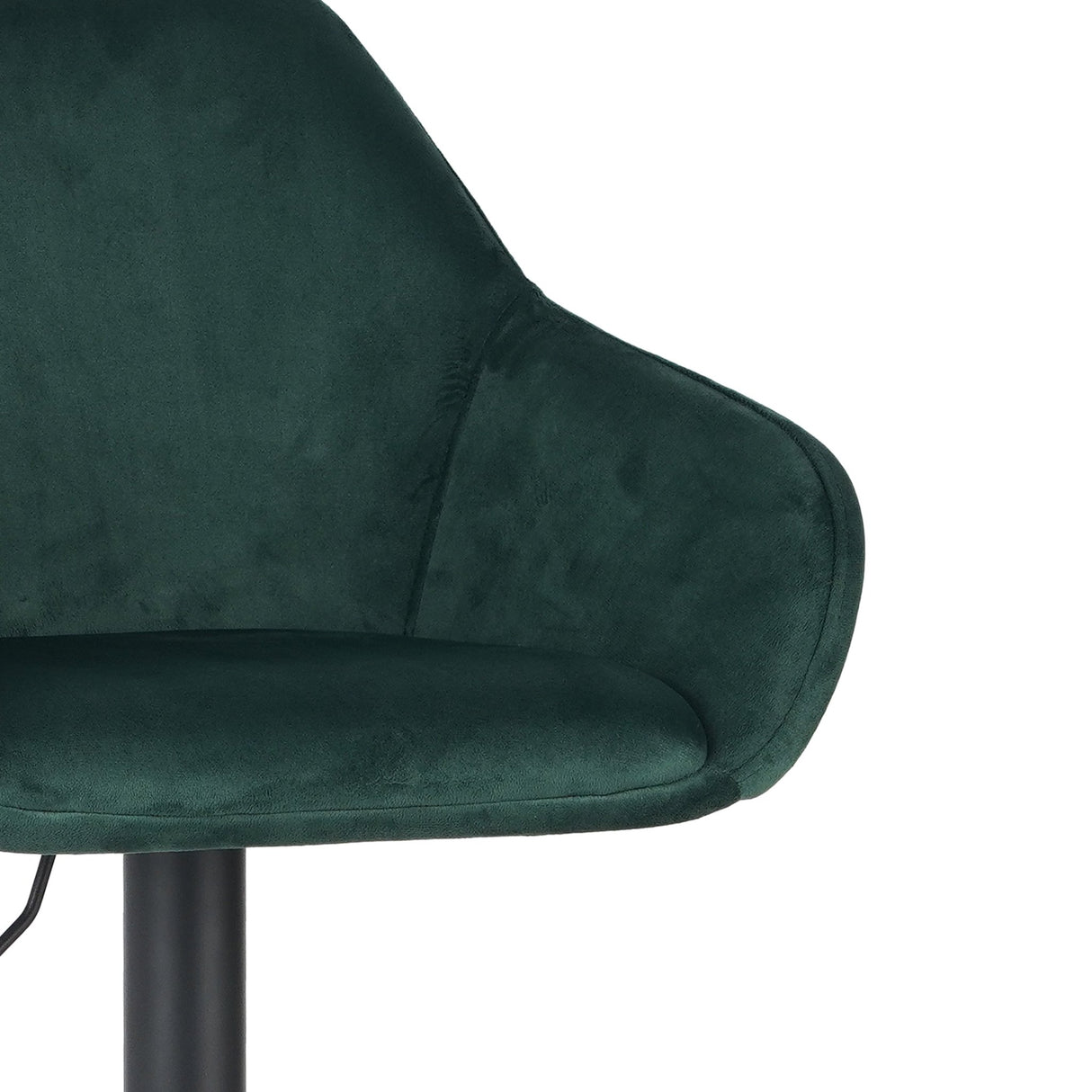 Barkrukken - Venom Barkruk Groen Velvet - Verstelbare Draaibare Barstoel met Armleuning - Dimehouse