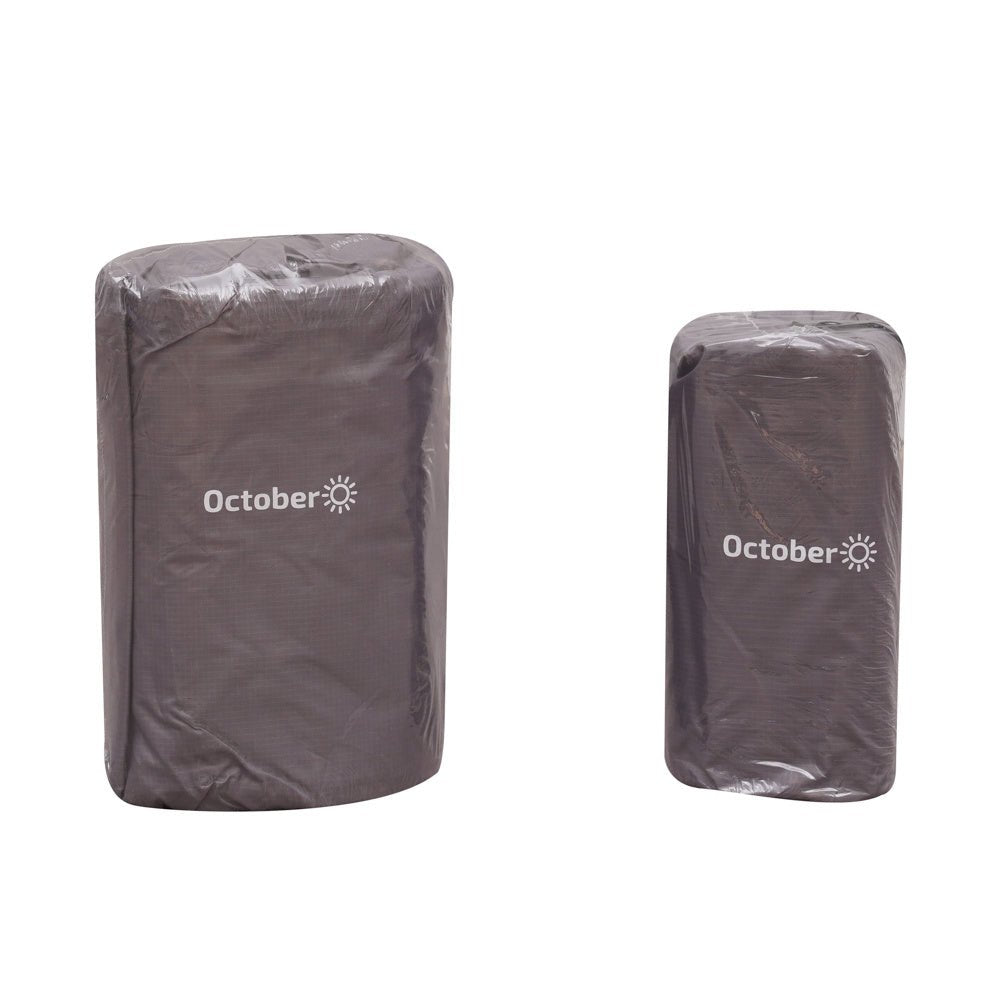 Luftmatratze für 2 Personen mit integriertem Aufblassystem 205x140x10 cm Dimehouse Graue LxBxH 33x17x17 Nylonteile