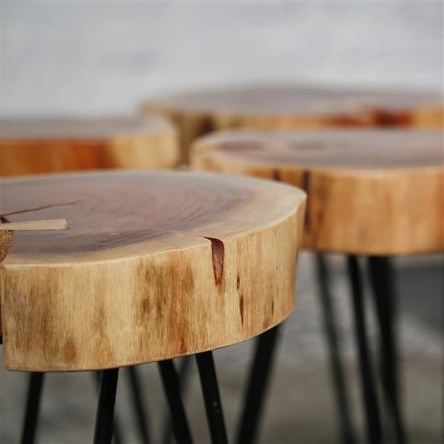 Beistelltisch Arbor DH Interior Akazie LxBxH 68x38x12 Akazienholz Stimmungsvoller Fotoausschnitt