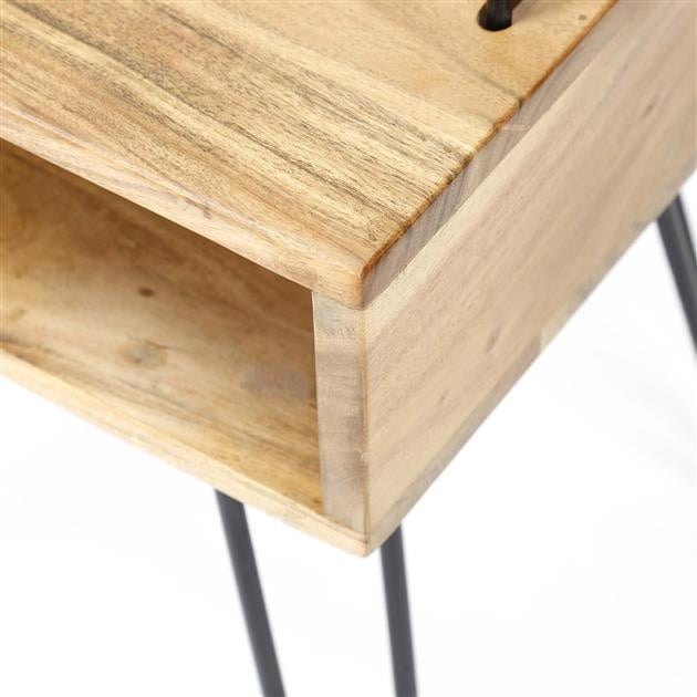Nachttisch Aimée DH Interieur Akazie LxBxH 45x39x17 Akazienholz Weiß Fotodetail