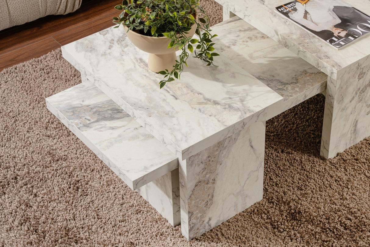 Salontafels - Salontafel Marmerlook Melamine Rebellion - Dimehouse
