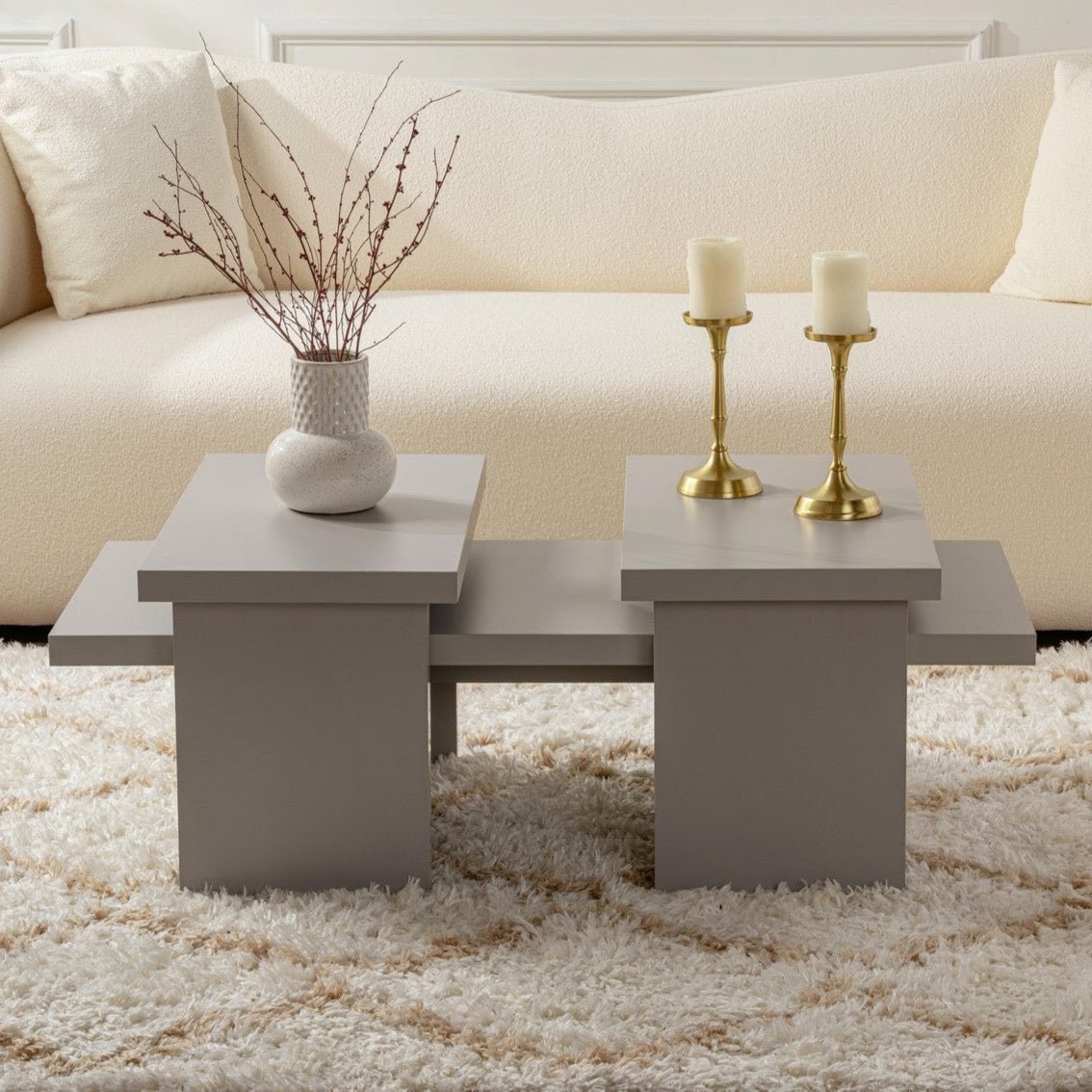 Salontafels - Salontafel Grijs Melamine Rebellion - Dimehouse