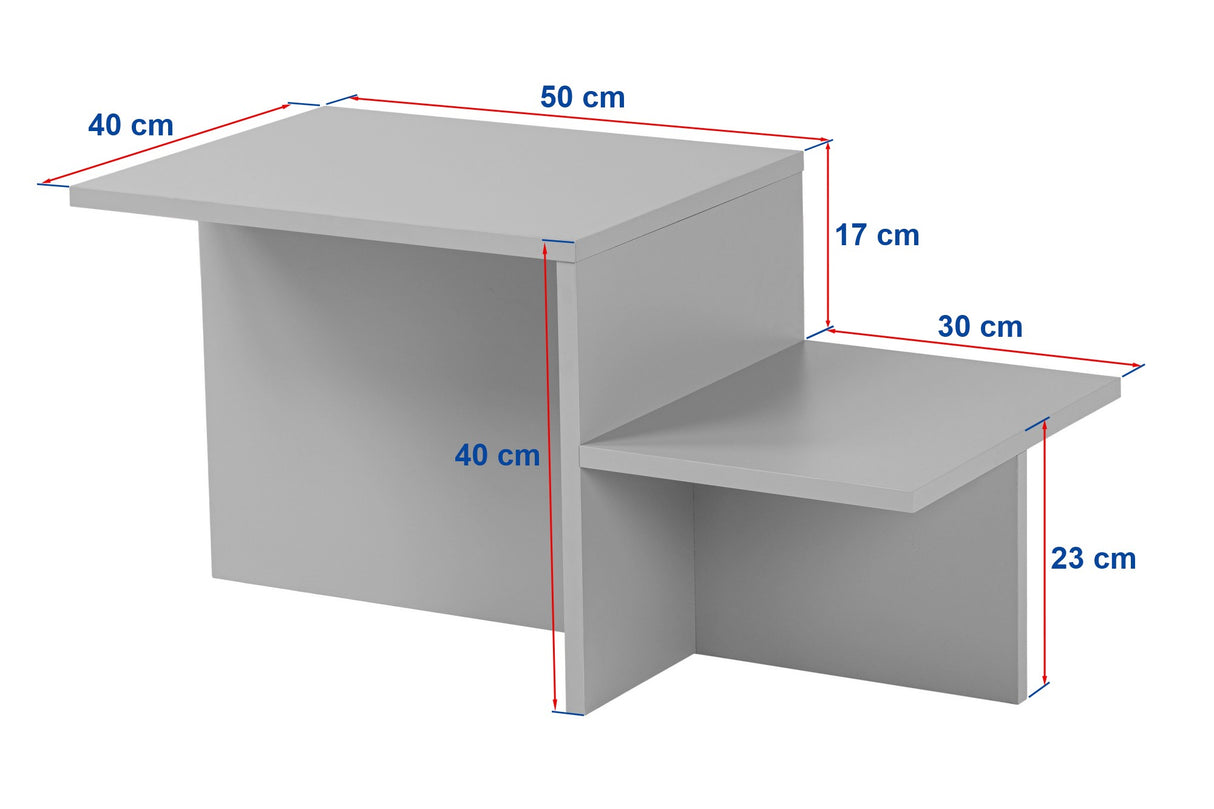 Salontafels - Salontafel Zwart Melamine - 80 x 40 cm - Eterna - Dimehouse