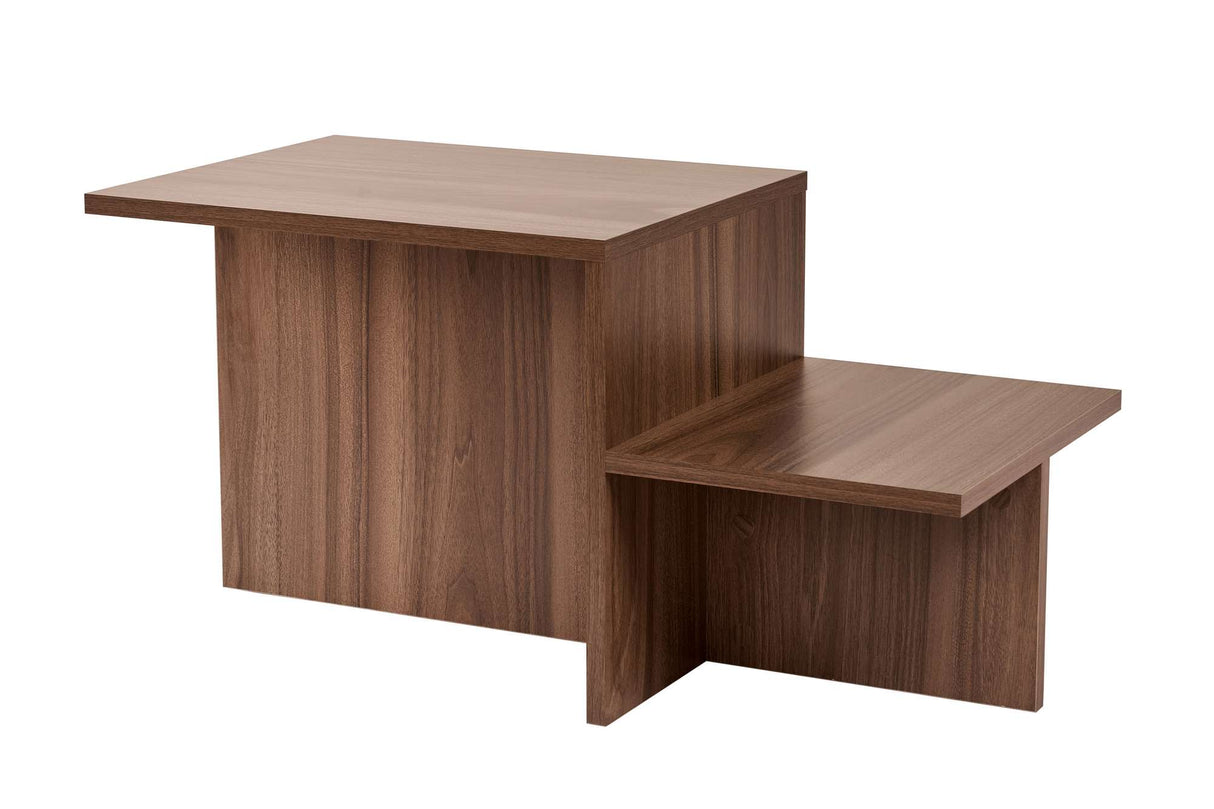 Salontafels - Salontafel Walnoot Melamine - 80 x 40 cm - Eterna - Dimehouse