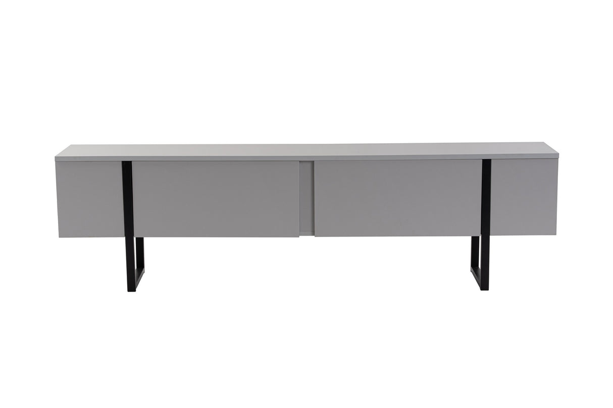 TV Meubels - TV Meubel Grijs Melamine Zwart Frame Blitz 50x180x29,5 cm - Dimehouse
