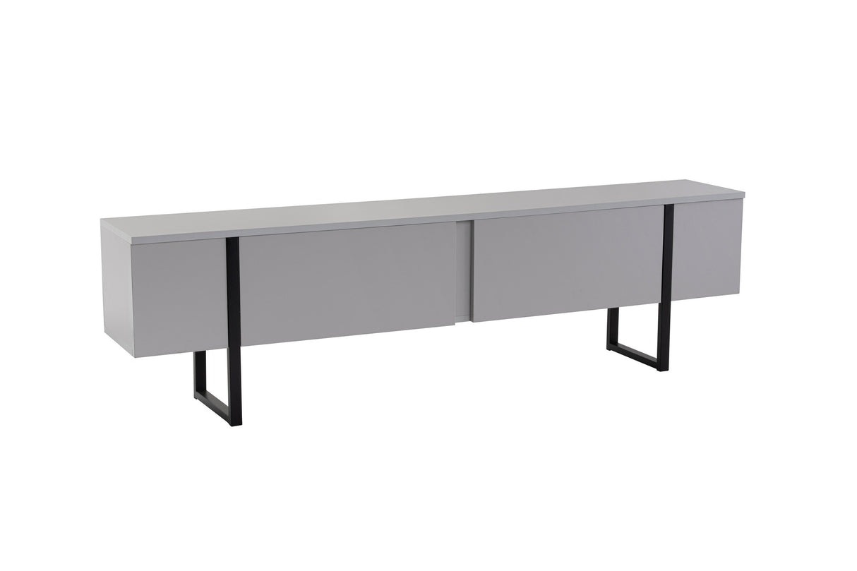 TV Meubels - TV Meubel Grijs Melamine Zwart Frame Blitz 50x180x29,5 cm - Dimehouse