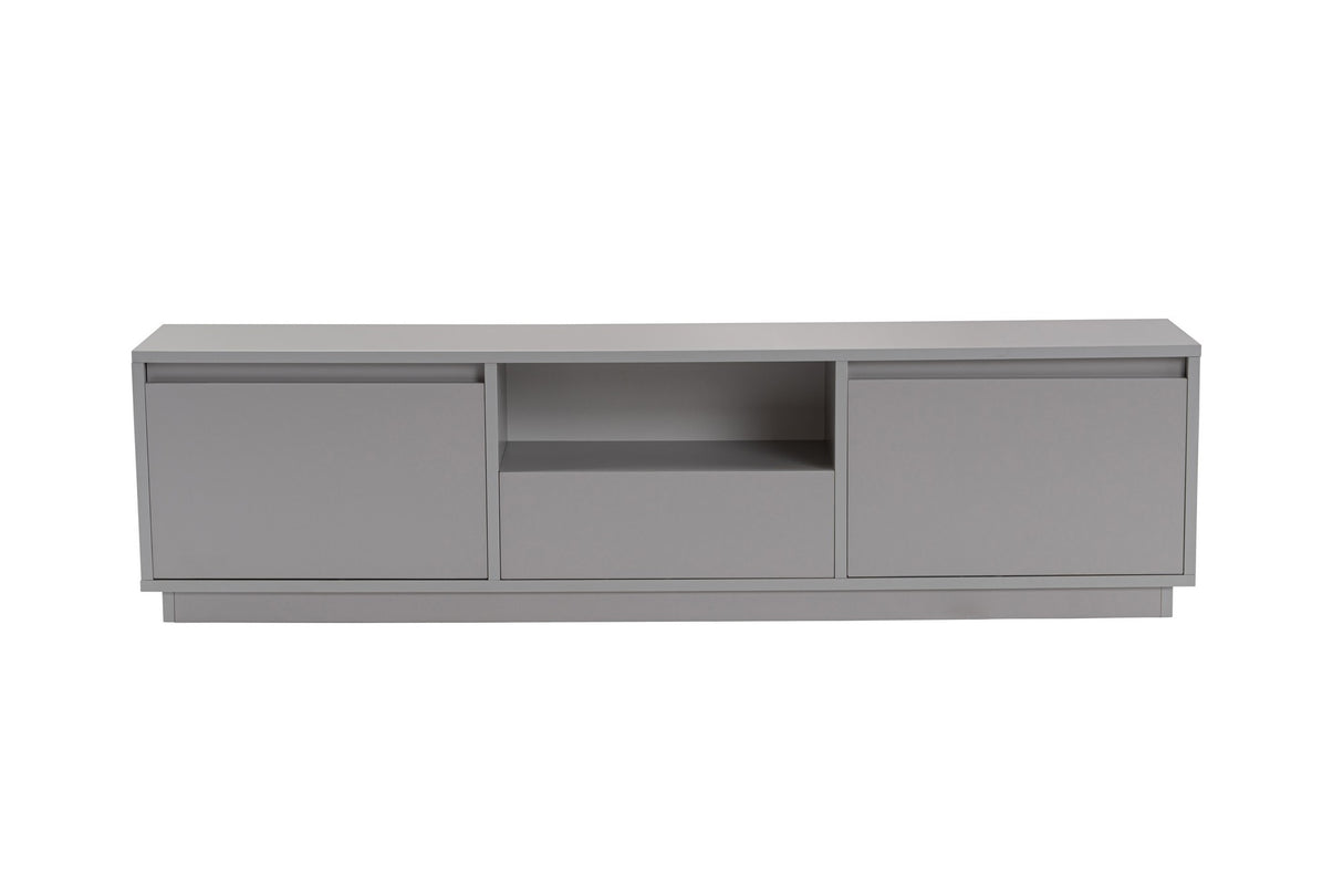 TV Meubels - TV Meubel Grijs Melamine - drie kastjes - 160x42x29,5 cm - Flare - Dimehouse