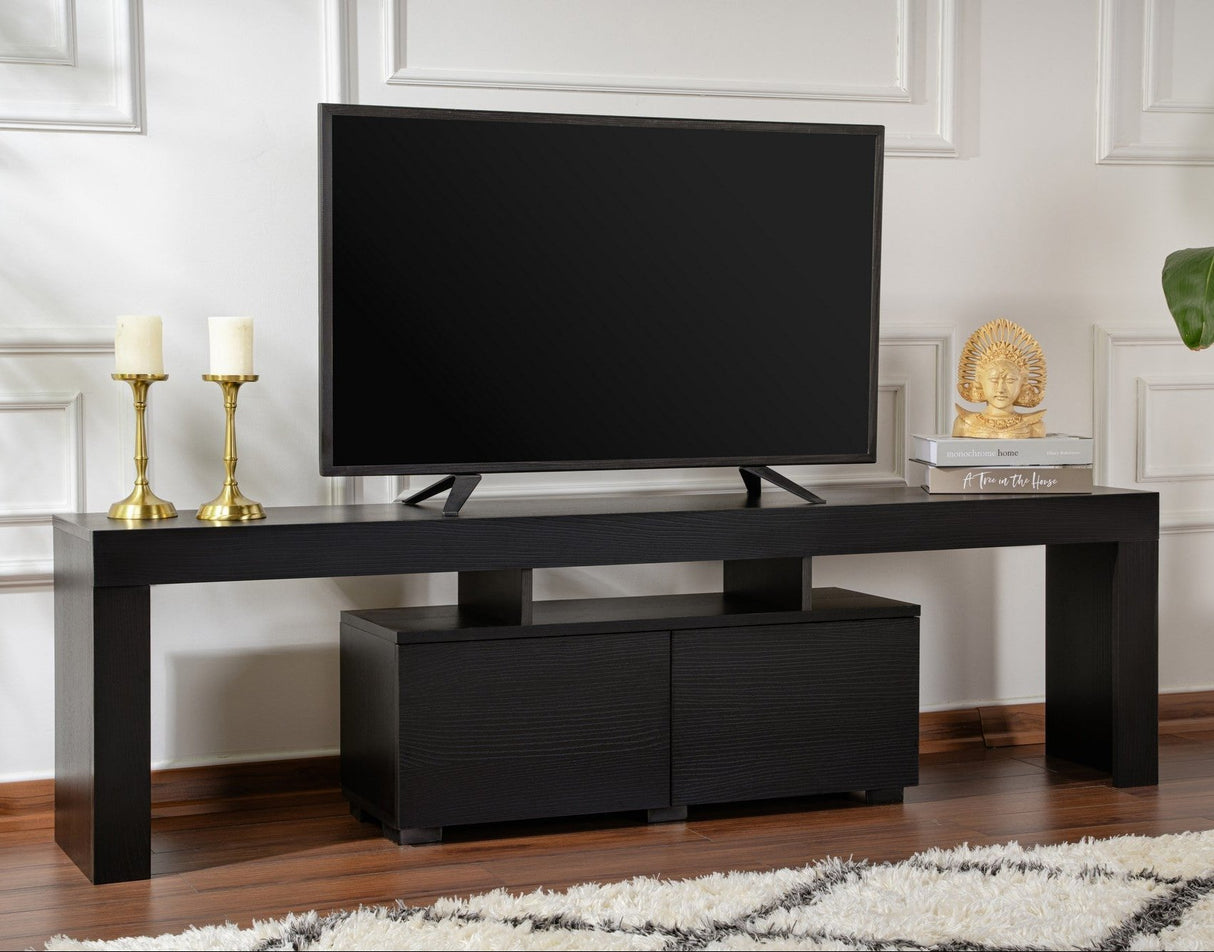 TV Meubels - TV Meubel Zwart Melamine Vertex 50x180x31,3 cm - Dimehouse