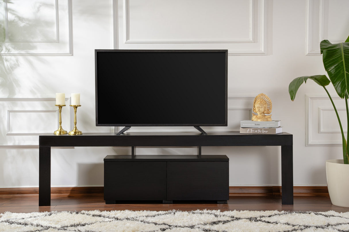 TV Meubels - TV Meubel Zwart Melamine Vertex 50x180x31,3 cm - Dimehouse