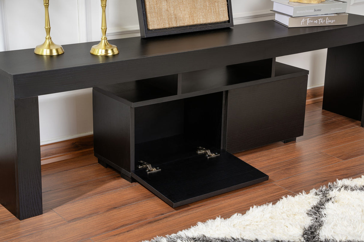 TV Meubels - TV Meubel Zwart Melamine Vertex 50x180x31,3 cm - Dimehouse