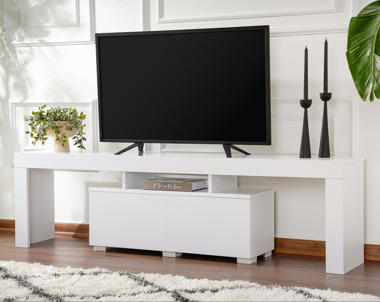 TV Meubels - TV Meubel Wit Melamine Vertex 50x180x31,3 cm - Dimehouse
