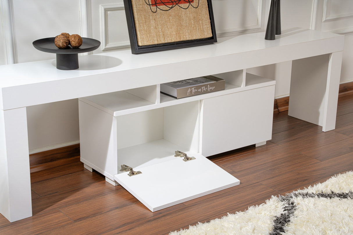 TV Meubels - TV Meubel Wit Melamine Vertex 50x180x31,3 cm - Dimehouse