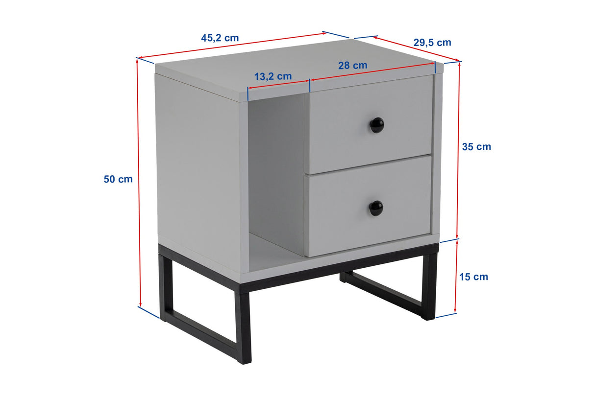 Nachtkastjes - Nachtkastje Marmer Melamine Gouden Frame Pulsar - Dimehouse