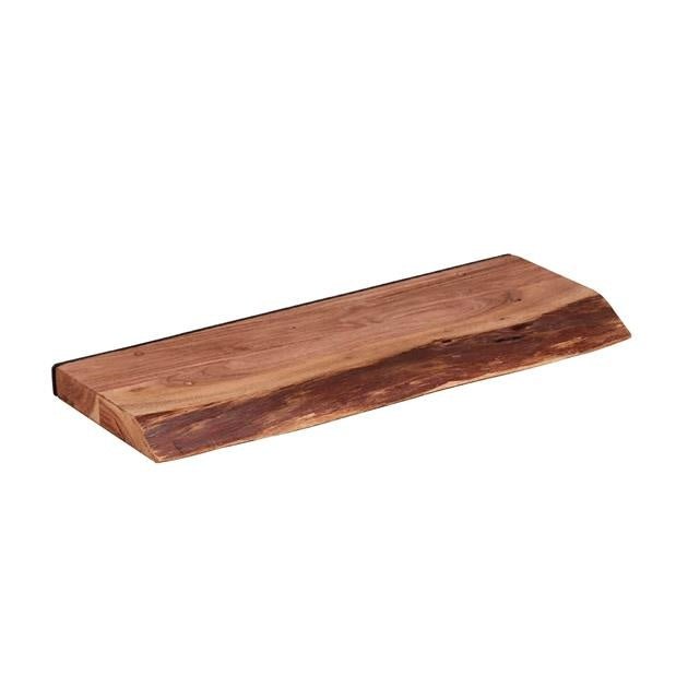 Wandregal Durris DH Interior Akazie LxBxH 63x22x7 Akazienholz Weiß Foto diagonale Vorderansicht