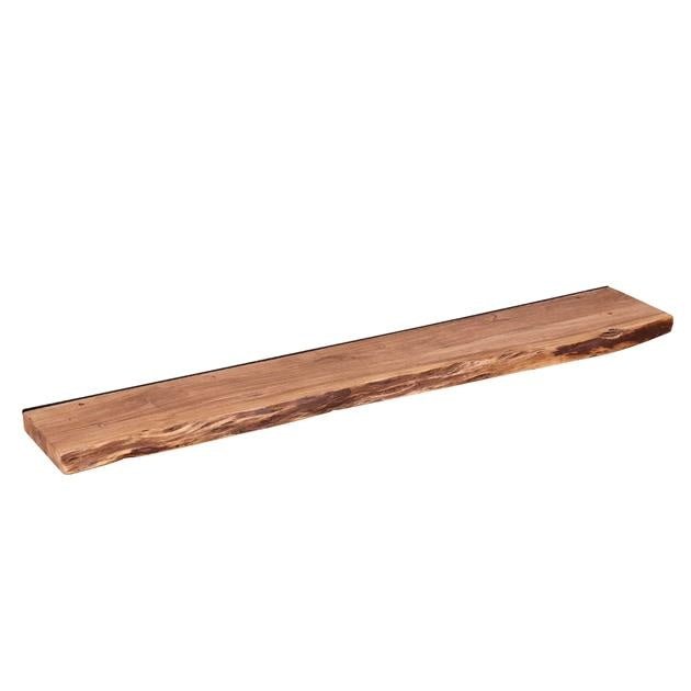 Wandregal Durris DH Interior Akazie LxBxH 128x28x8 Akazienholz Weiß Foto diagonale Vorderansicht