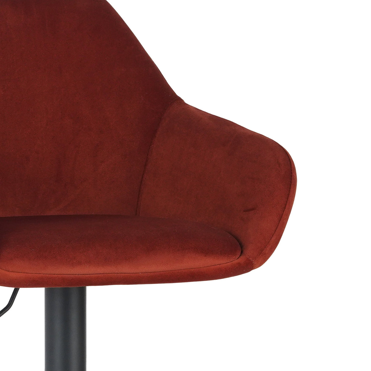 Barkrukken - Venom Barkruk Copper Velvet - Verstelbare Draaibare Barstoel met Armleuning - Dimehouse