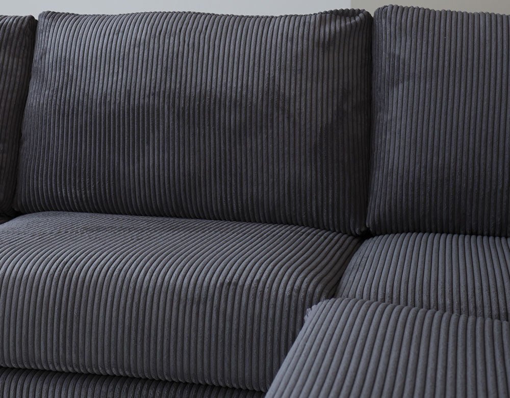 Sofa Gabi DeGeBe Anthrazit Stoff Stimmungsvolles Fotodetail