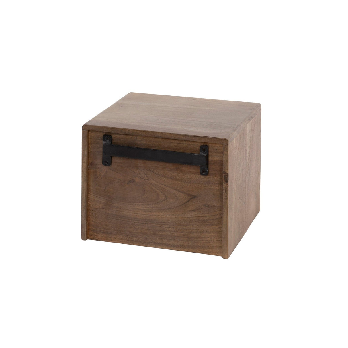 Nachtkastjes - Zwevend Nachtkastje Dex Acaciahout Drift Brown 1 Lade Open Vak - Dimehouse