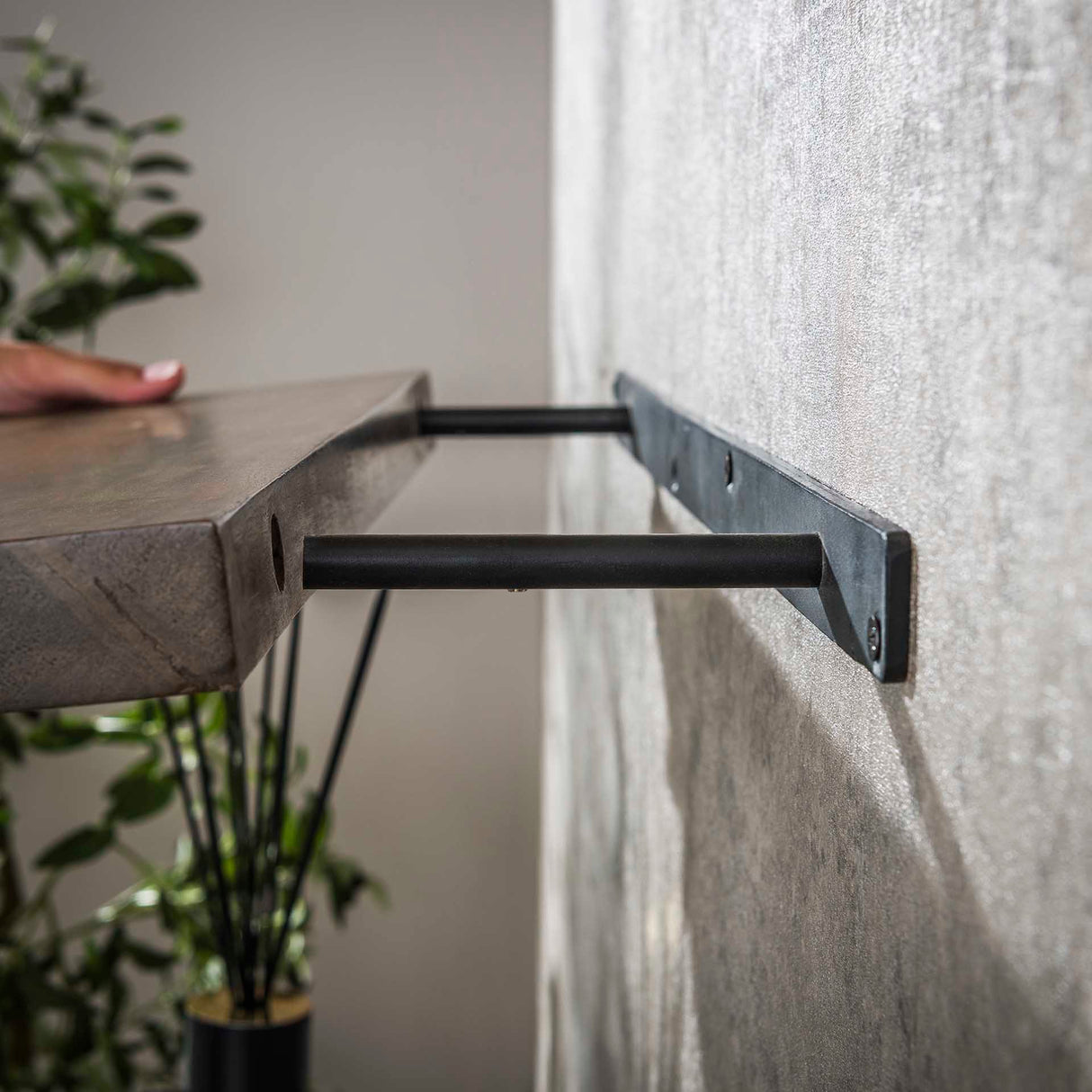 Wandplanken - Wandplank Noa 90 cm Massief Acaciahout Drift Brown - Dimehouse