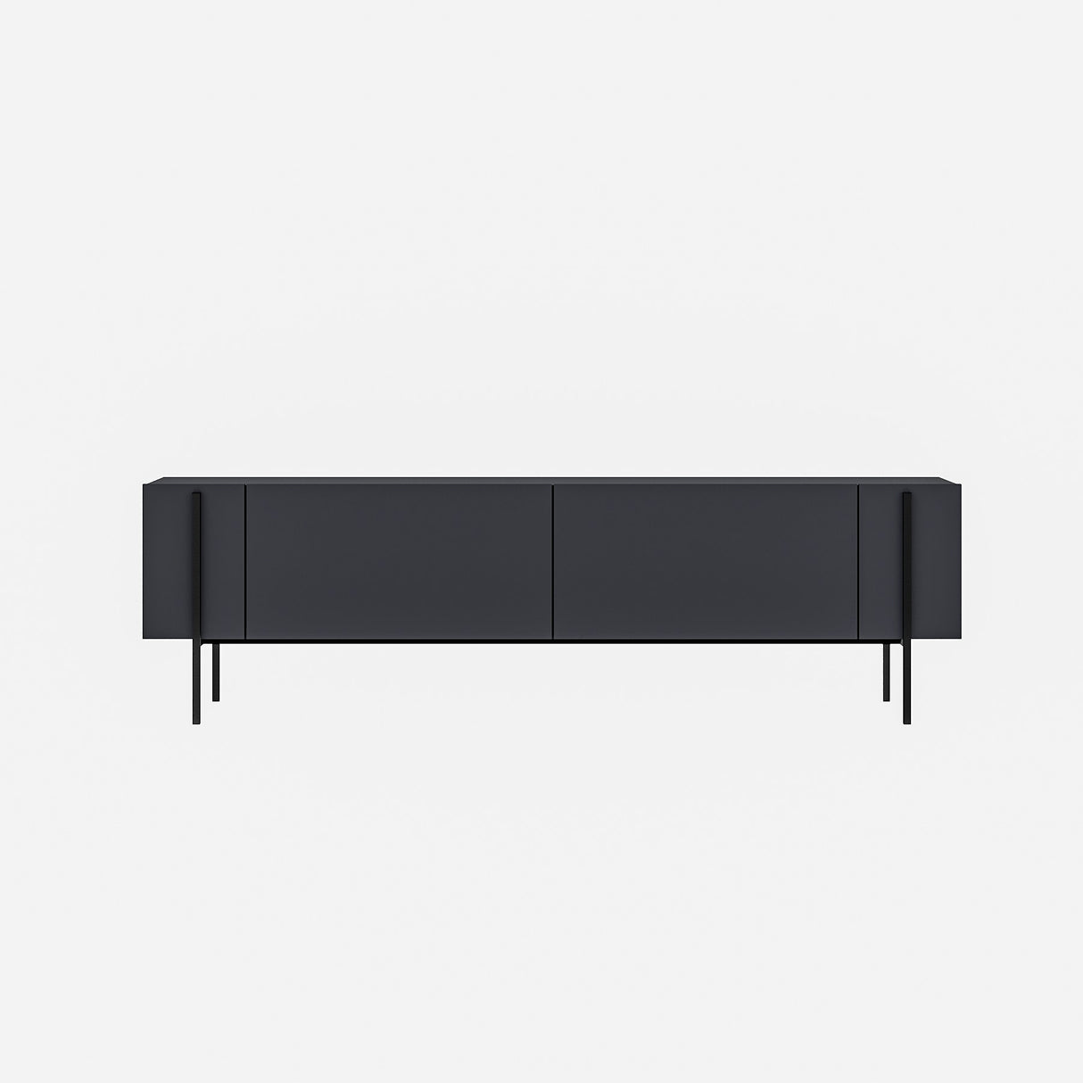 Herman TV-Schrank Anthrazit 160 cm Melaminharzbeschichteter Holzverbundstoff