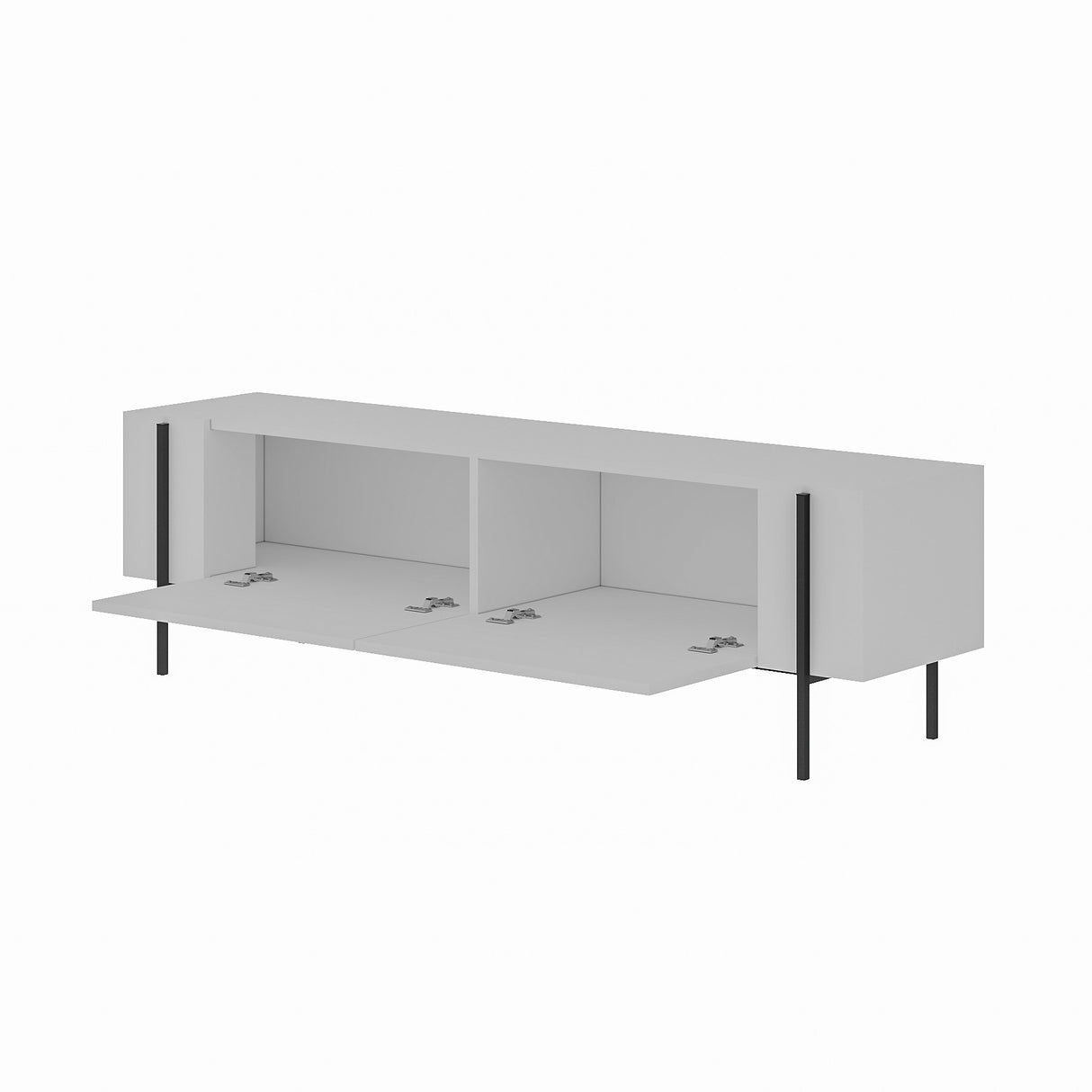 Herman TV-Schrank weiß 160 cm Melamin-Holzverbundstoff