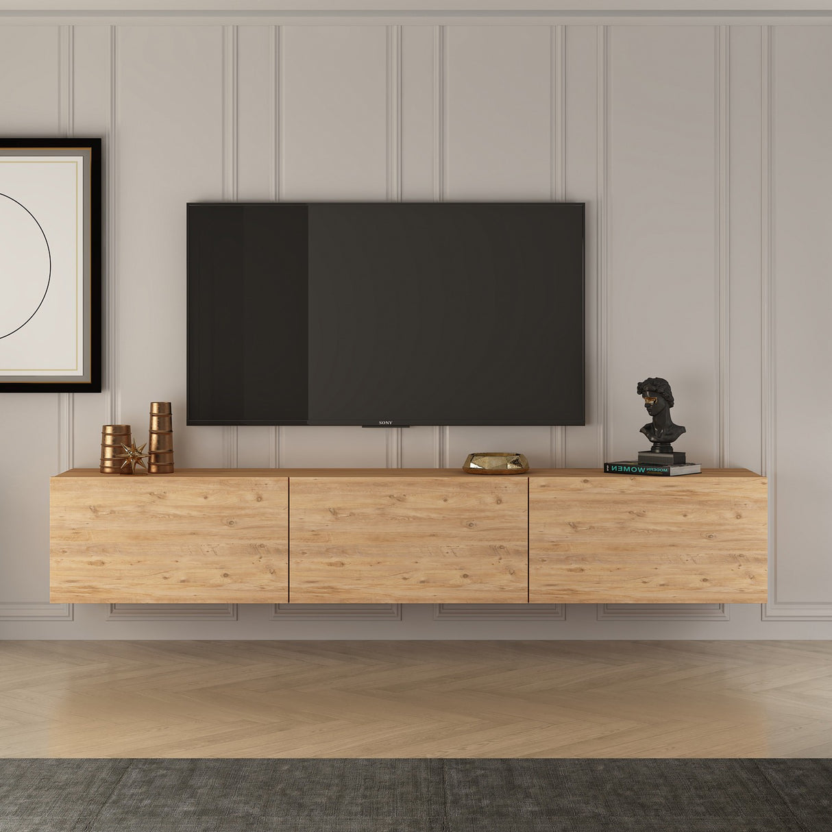 West TV-Schrank Atlantikkiefer 150 cm Melaminharzbeschichteter Holzverbundstoff