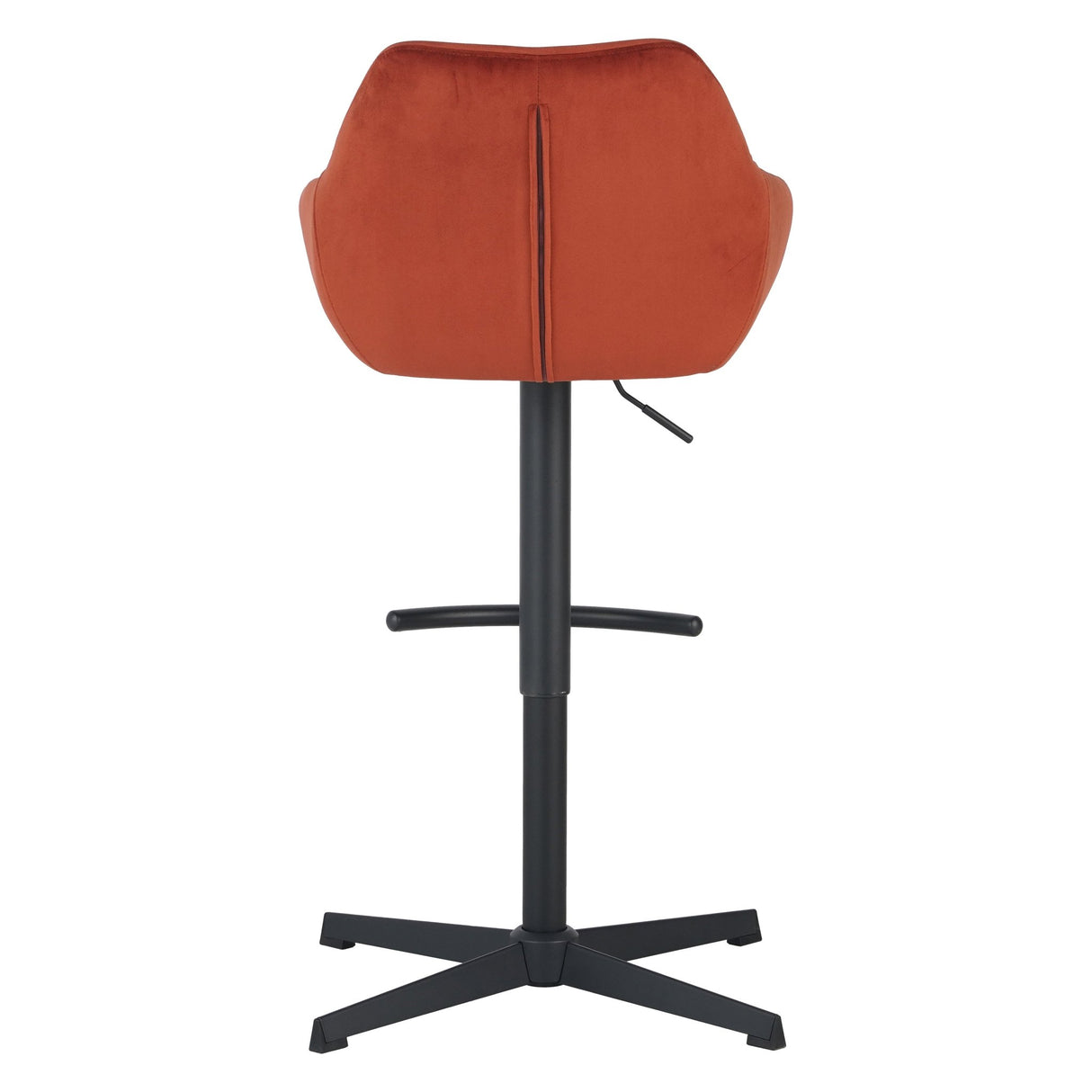 Barkrukken - Venom Barkruk Copper Velvet - Verstelbare Draaibare Barstoel met Armleuning - Dimehouse