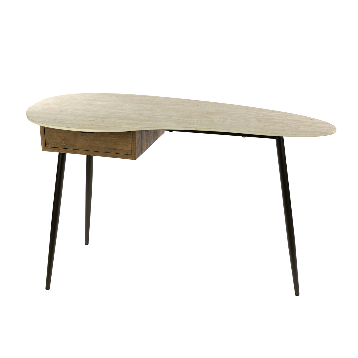 Kaptafels - Kaptafel Borea 1 Lade Keramiek Travertine - Dimehouse