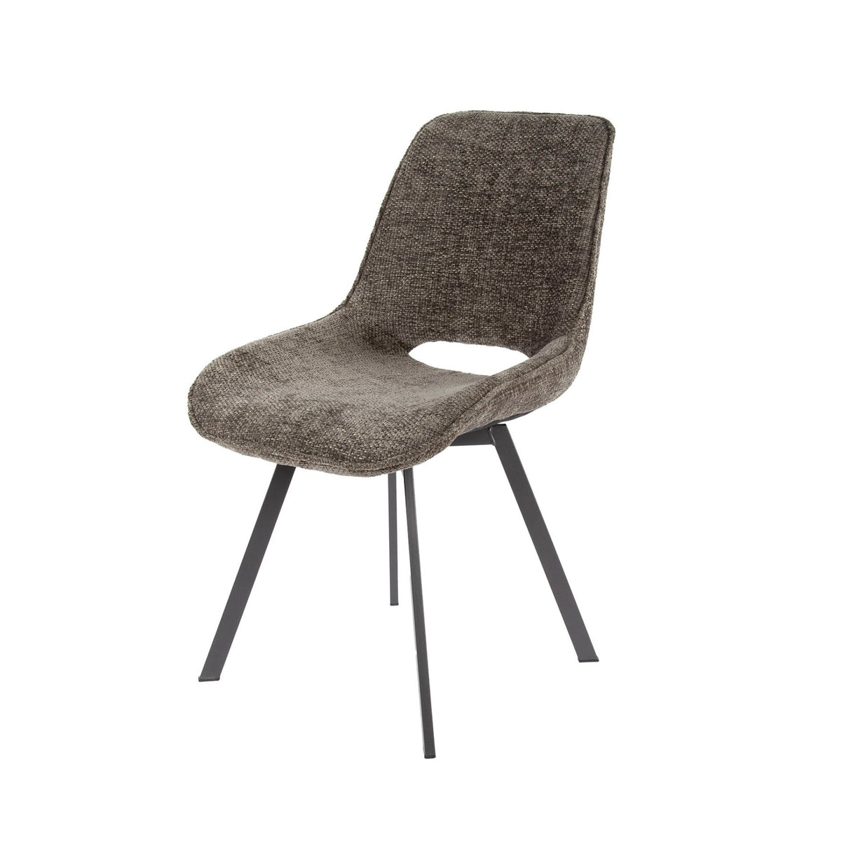 Eetkamerstoelen - Moderne Eetkamerstoel Riviera Rich Taupe Draaibaar Zonder Armleuningen - Dimehouse