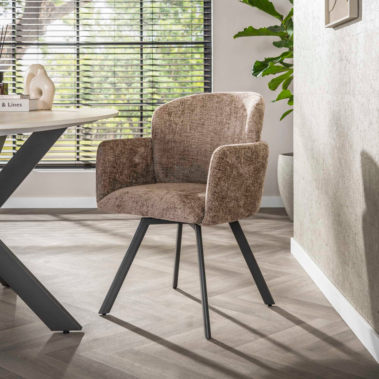 Eetkamerstoelen - Set van 2 Moderne eetkamerstoelen Luma Hoven Rich Champagne - Dimehouse