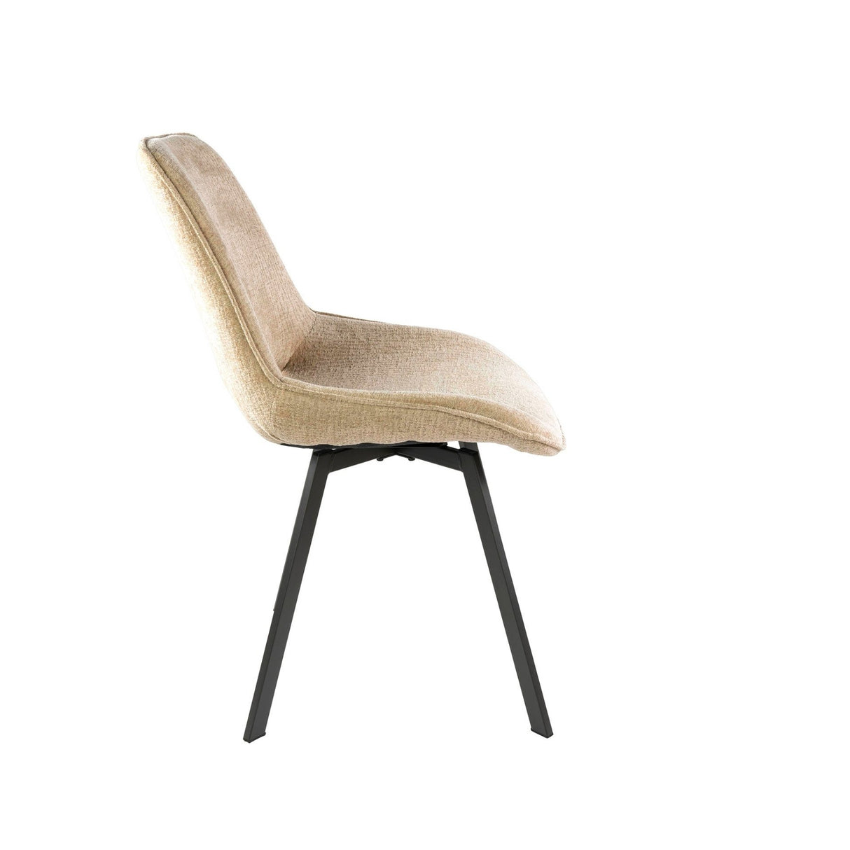 Eetkamerstoelen - Set van 4 Eetkamerstoelen Avero draaibaar Jaroq zand - Dimehouse