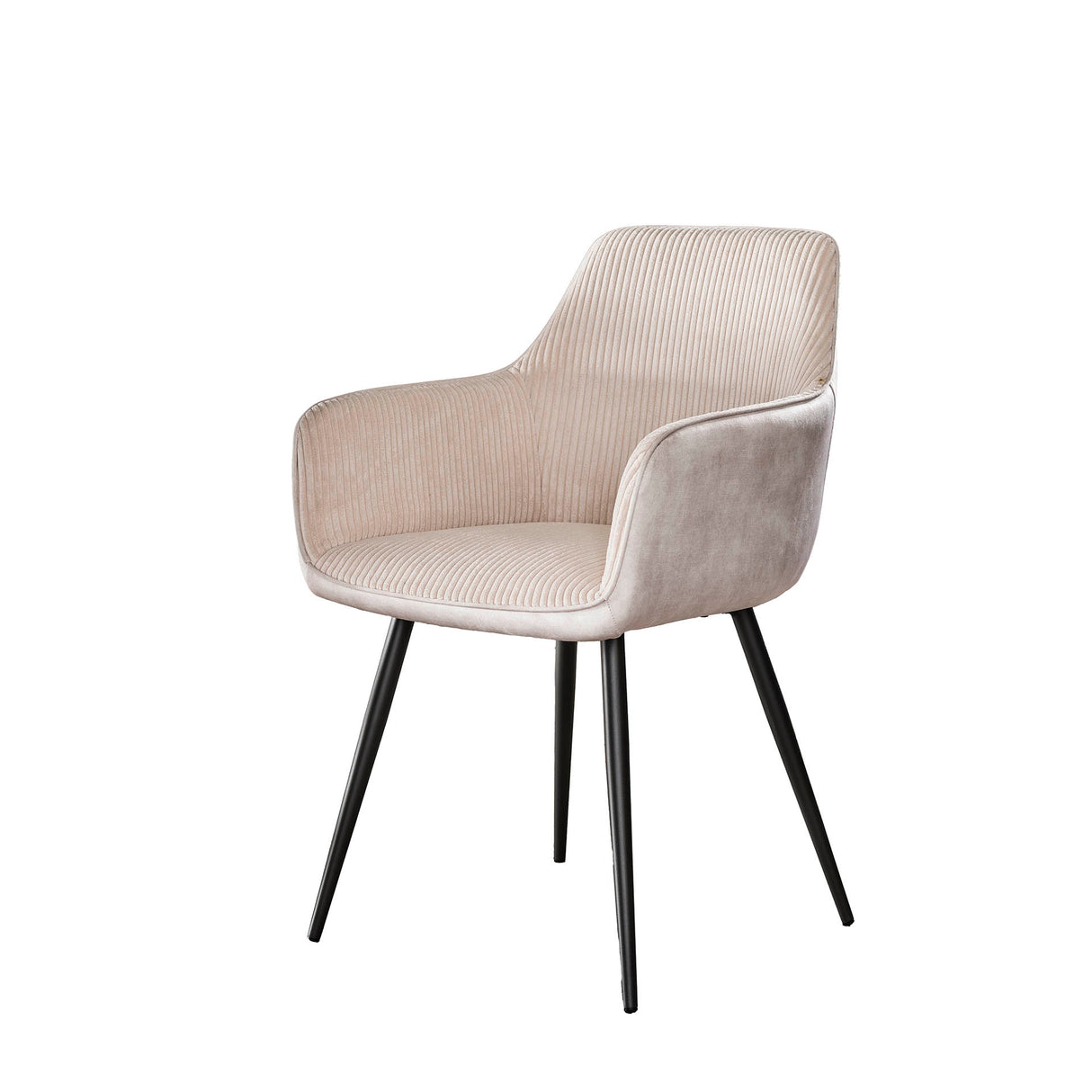Set mit 2 Esszimmerstühlen Rivo Rib Rock Ivory