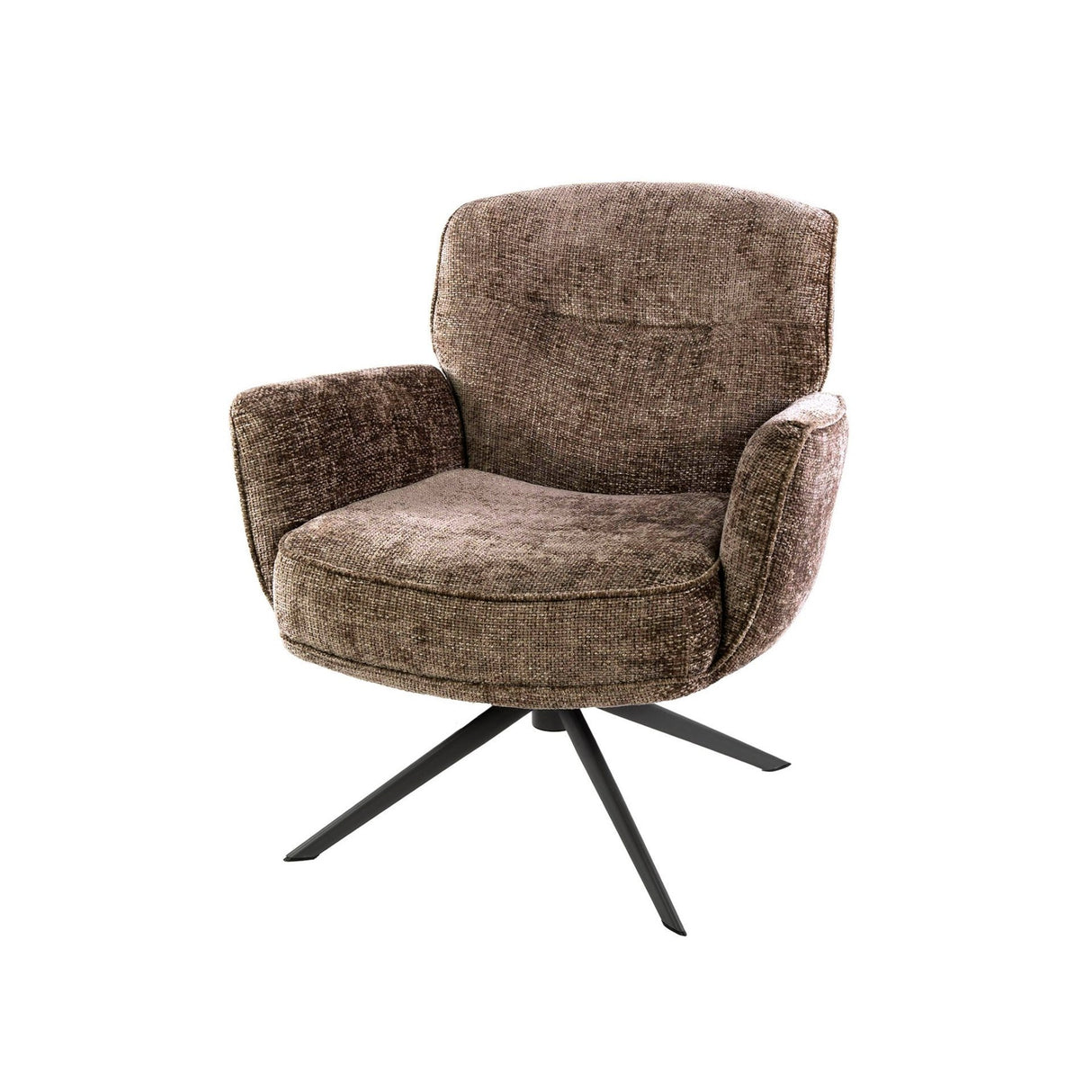 Fauteuils - Savona draaibare fauteuil Hoven Rich Stof Champagne - Dimehouse