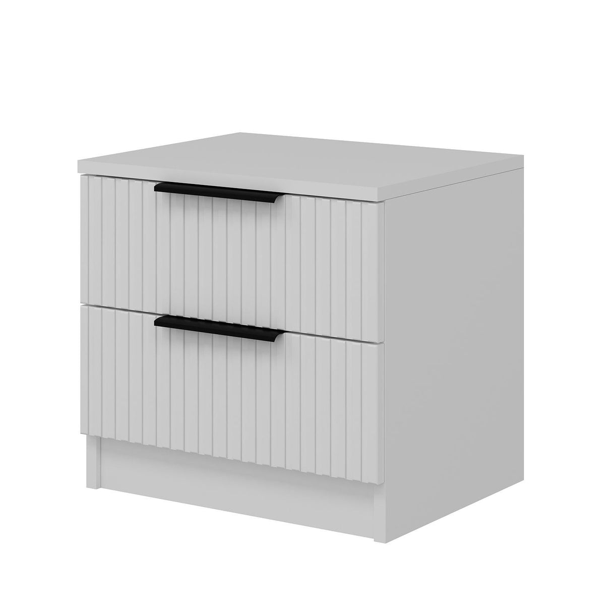 Nachtkastjes - Nachtkastje Kala Plus Wit Melamine 50x47x40 cm - Dimehouse