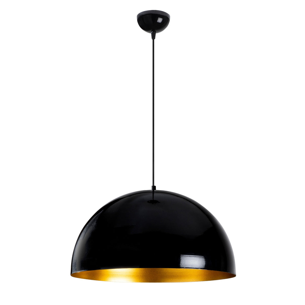 Hanglampen - Hanglamp Rond Zwart Metaal Allure - Dimehouse