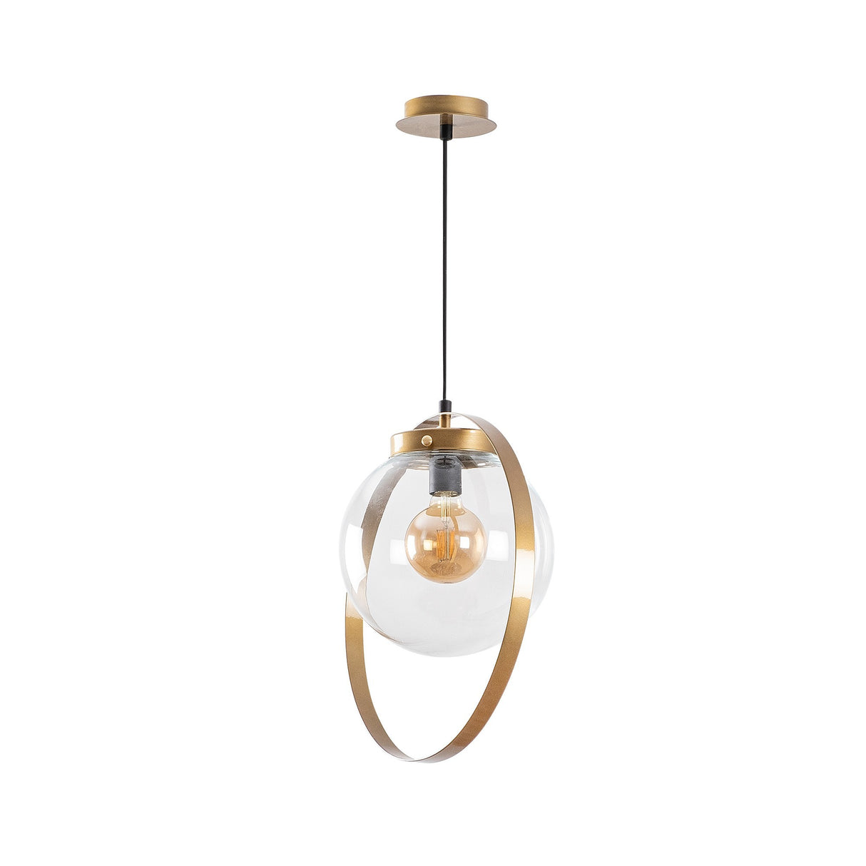 Hanglampen - Hanglamp Goud Glas Blazer - Dimehouse
