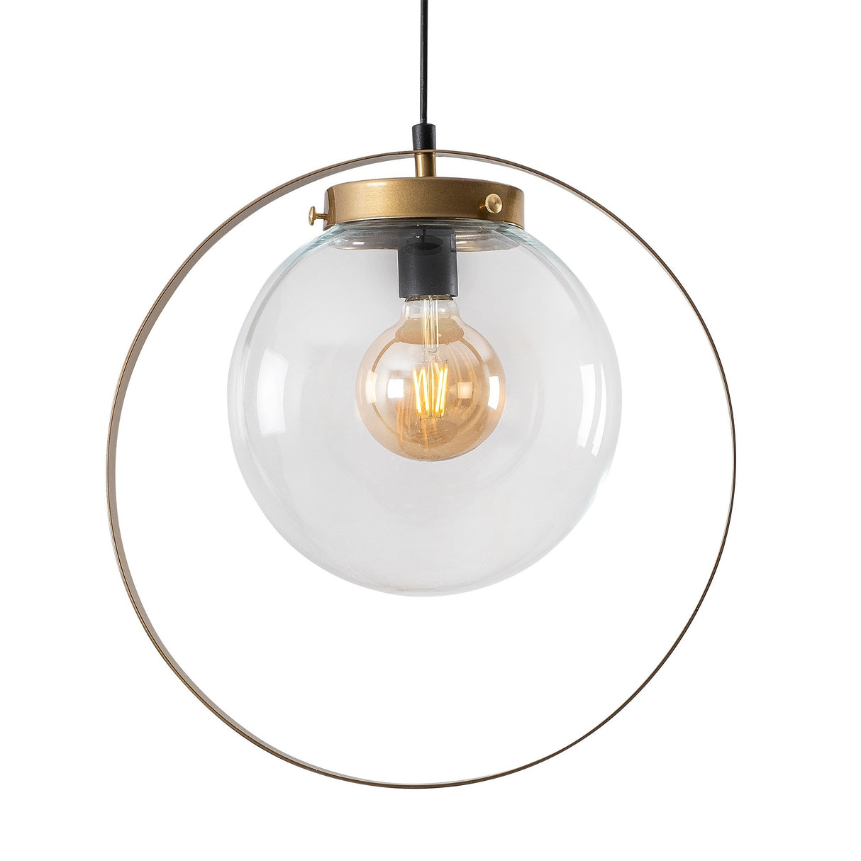 Hanglampen - Hanglamp Goud Glas Blazer - Dimehouse