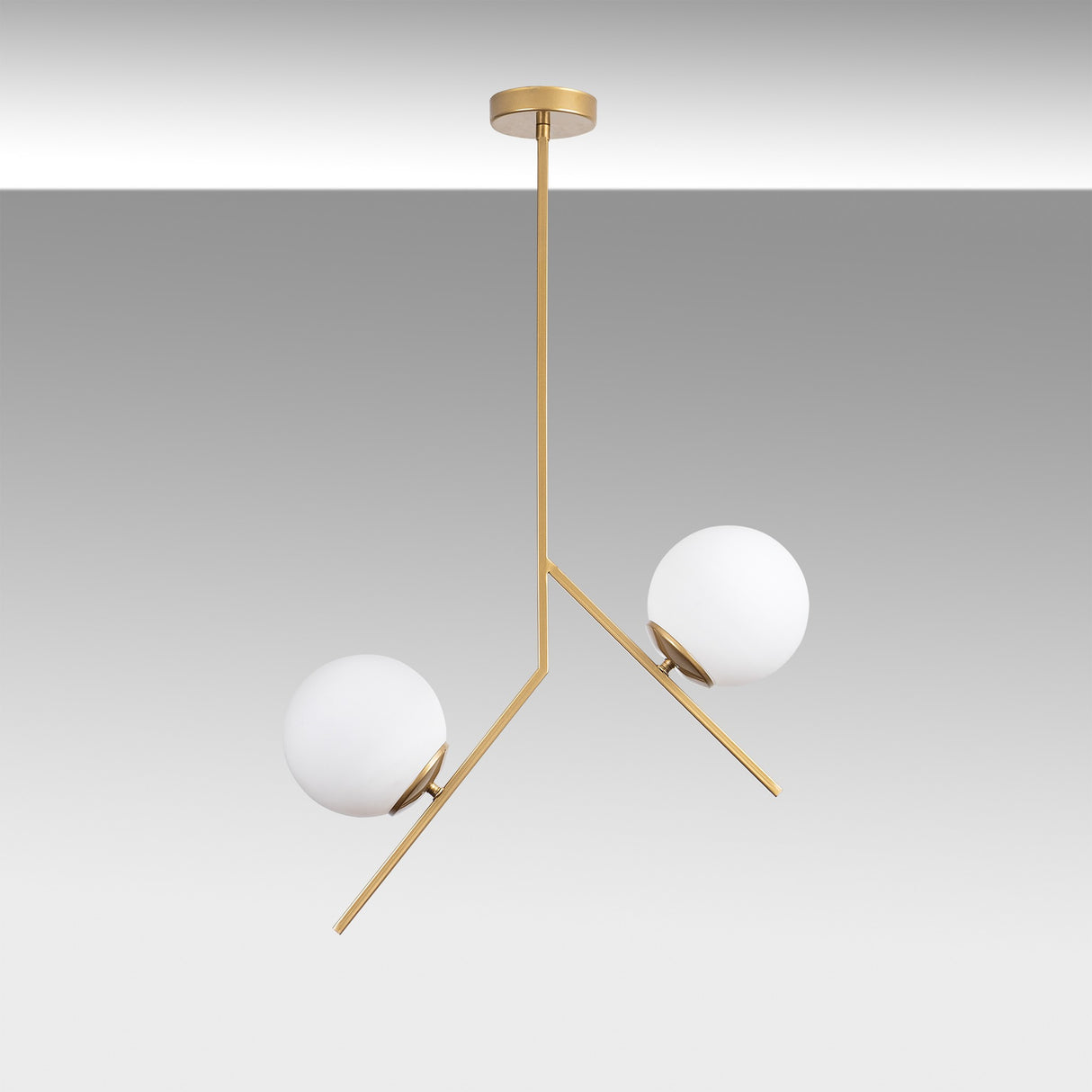 Hanglampen - Hanglamp 2 - lichts Goud Glas Nimbus - Dimehouse