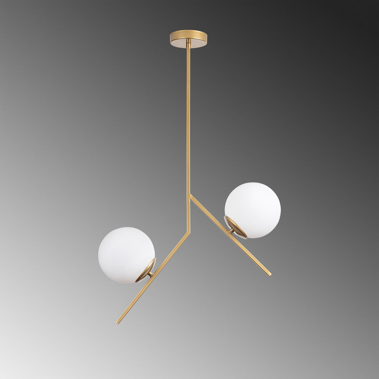 Hanglampen - Hanglamp 2 - lichts Goud Glas Nimbus - Dimehouse