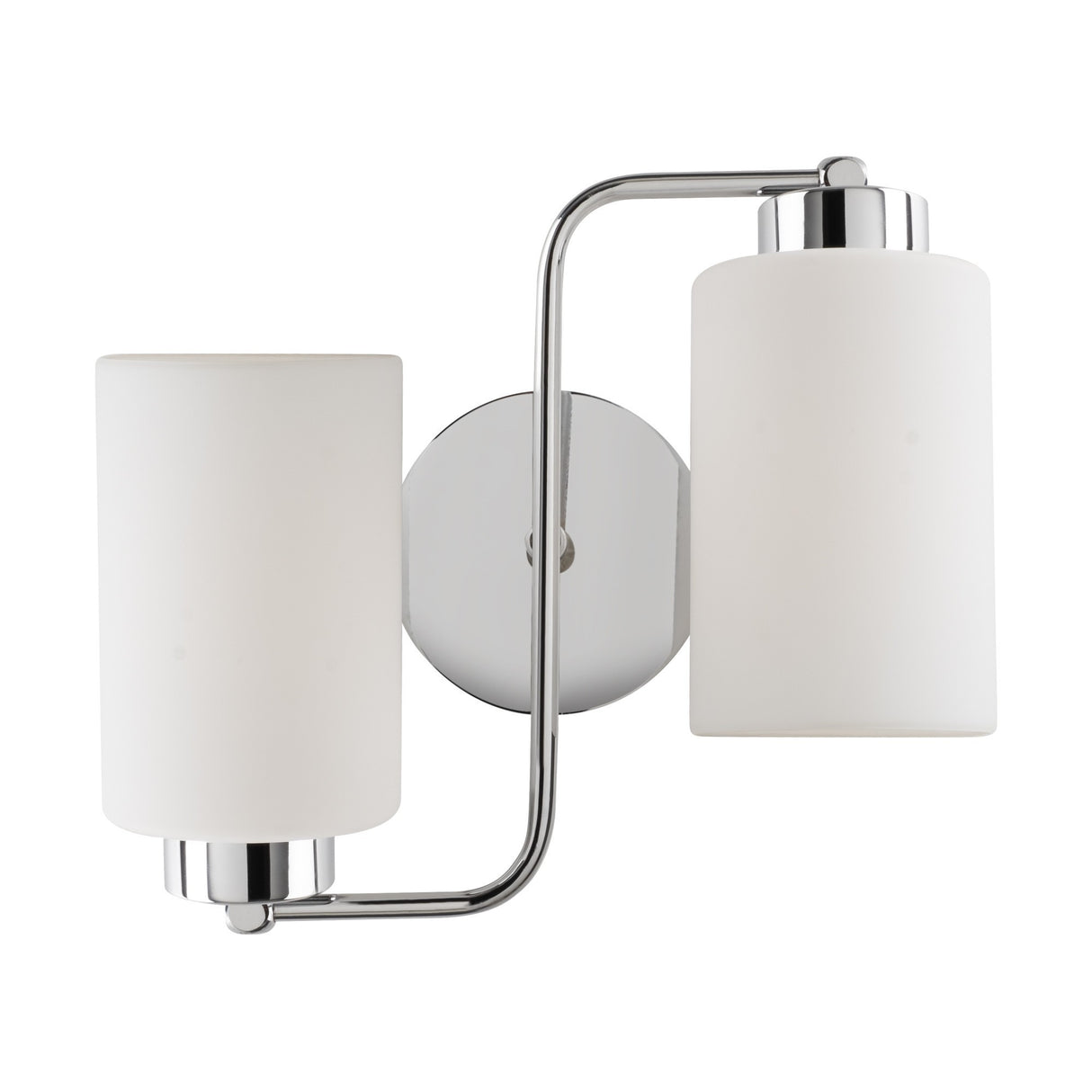Wandlampen - 2 - lichts Wandlamp Zilver Glas Oasis - Dimehouse