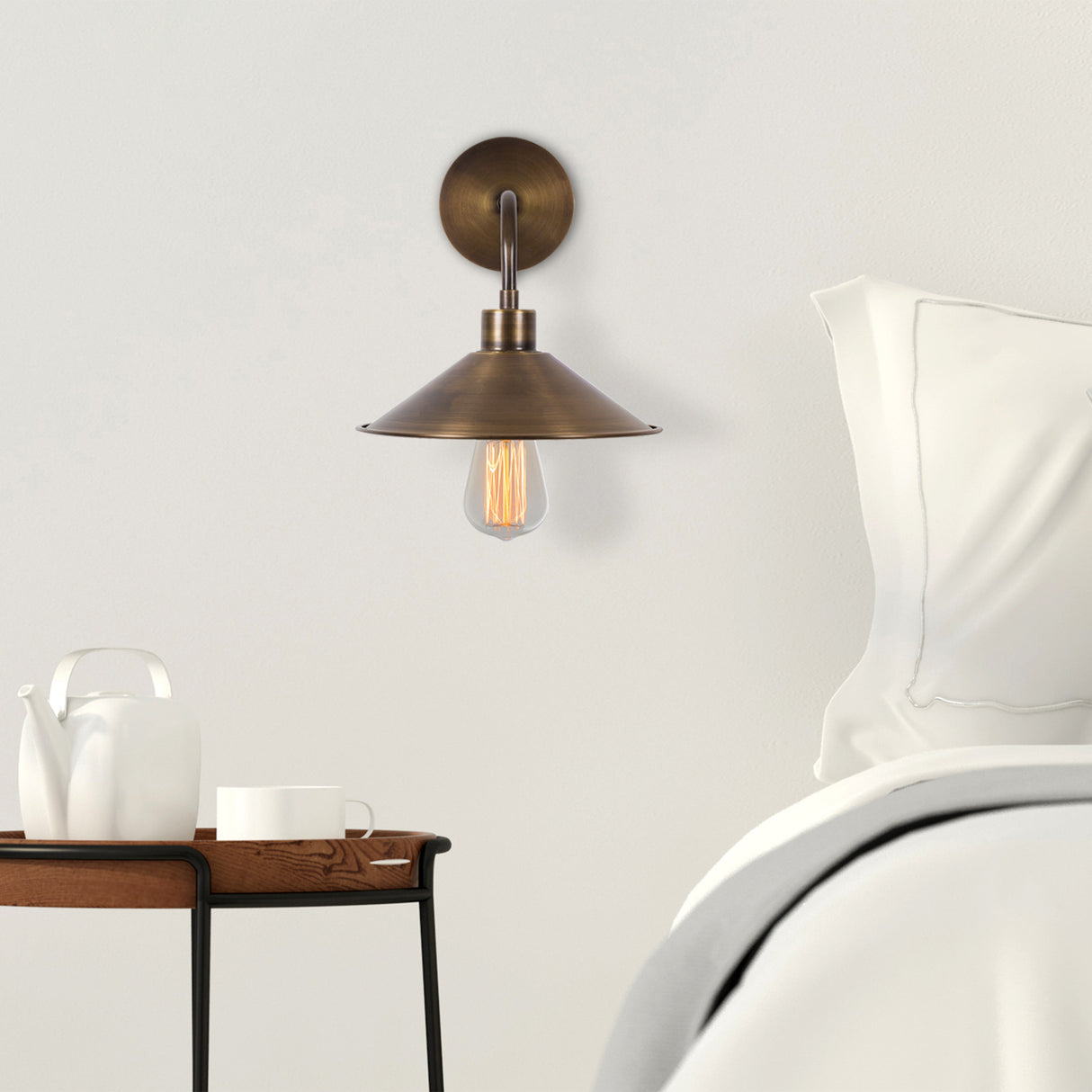 Wandlampen - Wandlamp Bronskleurig Metaal Allure - Dimehouse