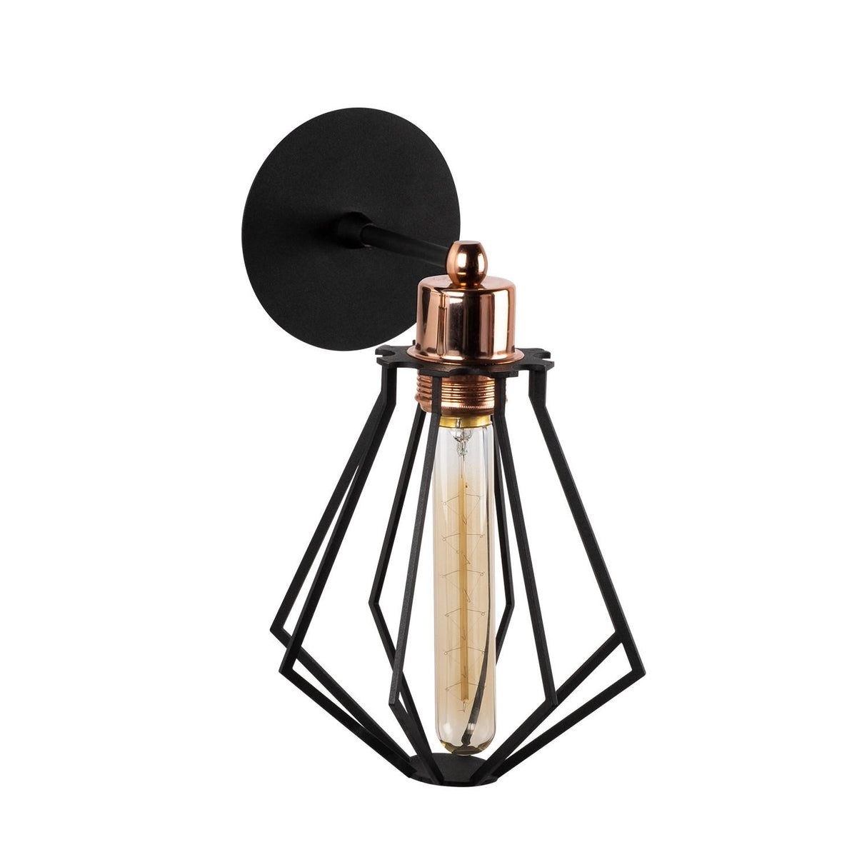 Wandlampen - Wandlamp Zwart Metaal Palisade - Dimehouse