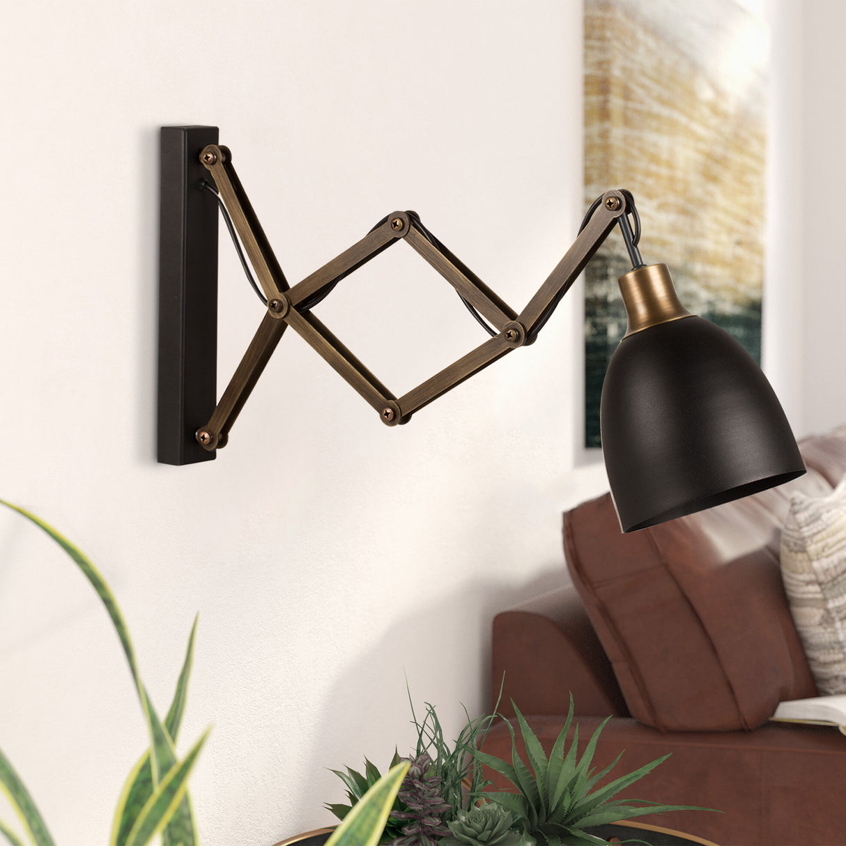 Wandlampen - Wandlamp Zwart Metaal Echelon - Dimehouse