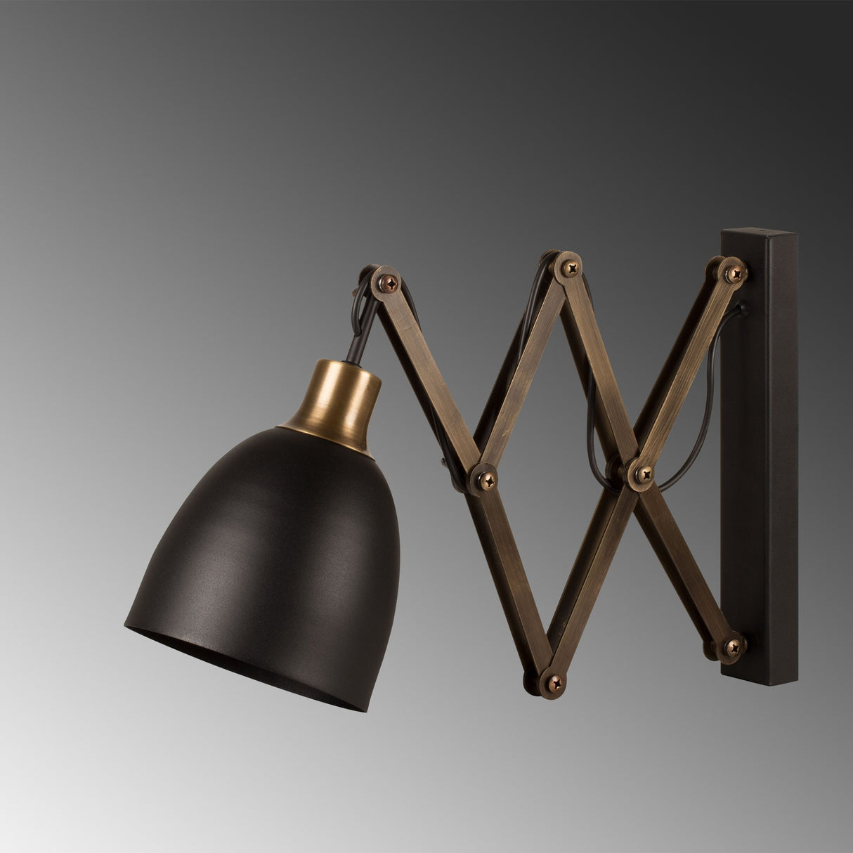 Wandlampen - Wandlamp Zwart Metaal Echelon - Dimehouse
