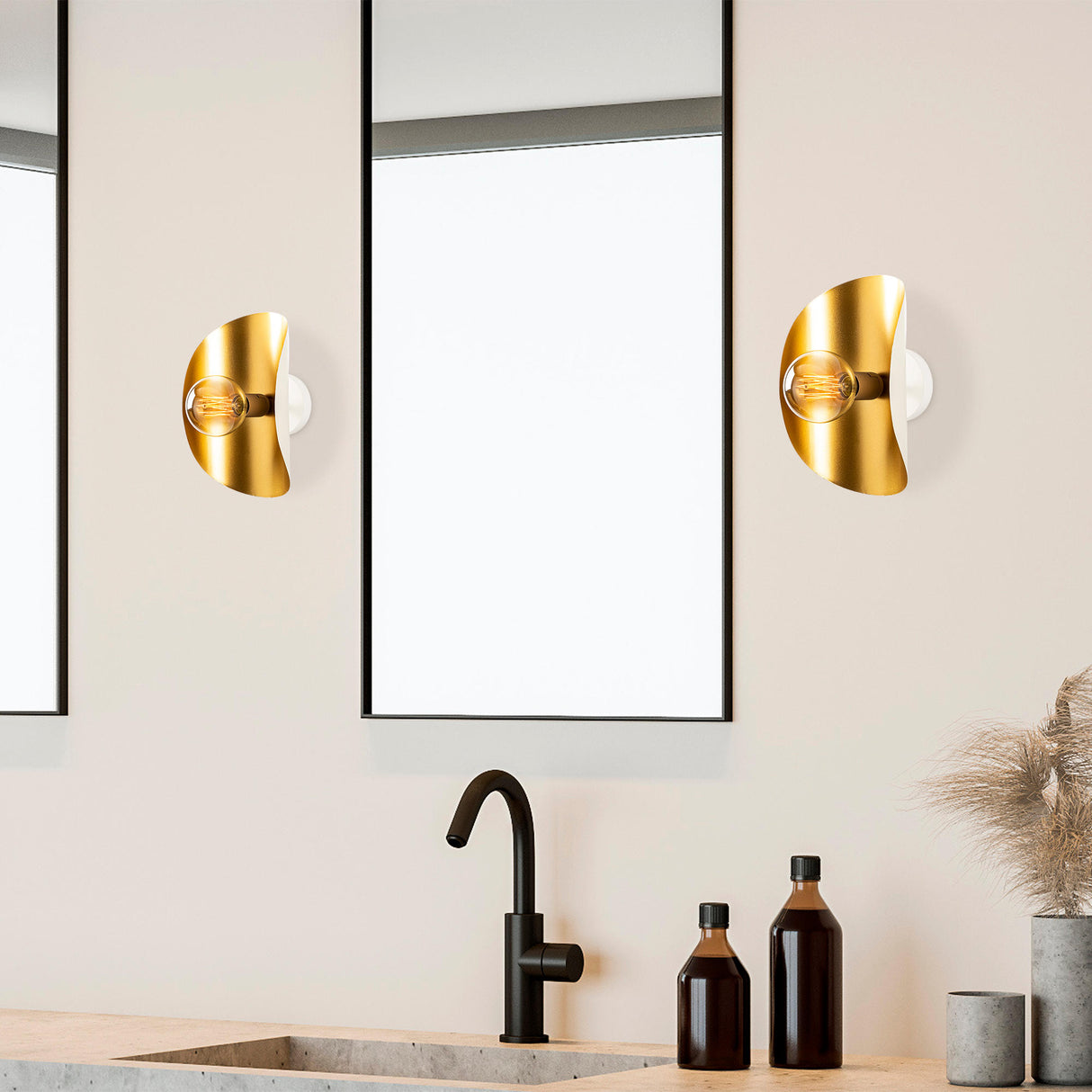 Wandlampen - Wandlamp Goud Metaal Echelon - Dimehouse