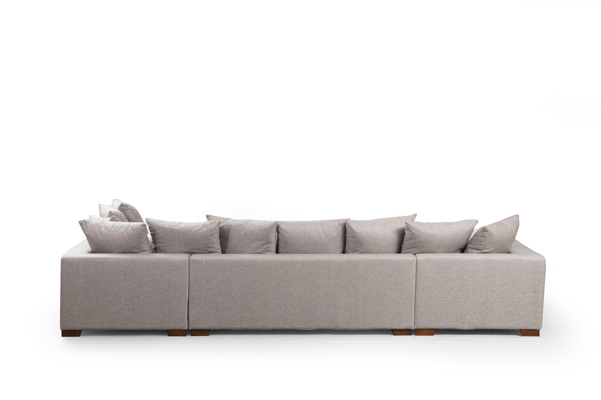 Banken - Hoekbank beige U - opstelling - polyester - 380 cm - Colorado - Dimehouse