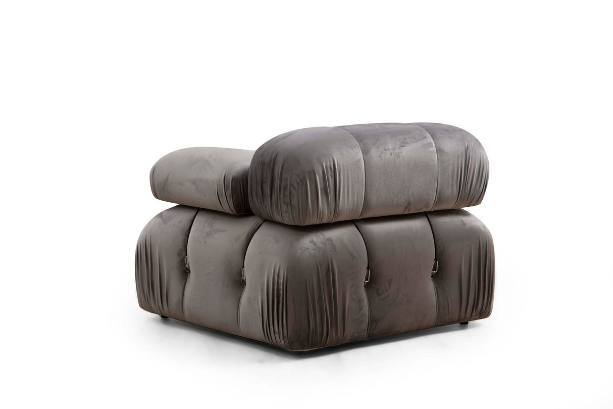 Banken - Modulaire bank 3 - zits Bubble velvet grijs - Dimehouse