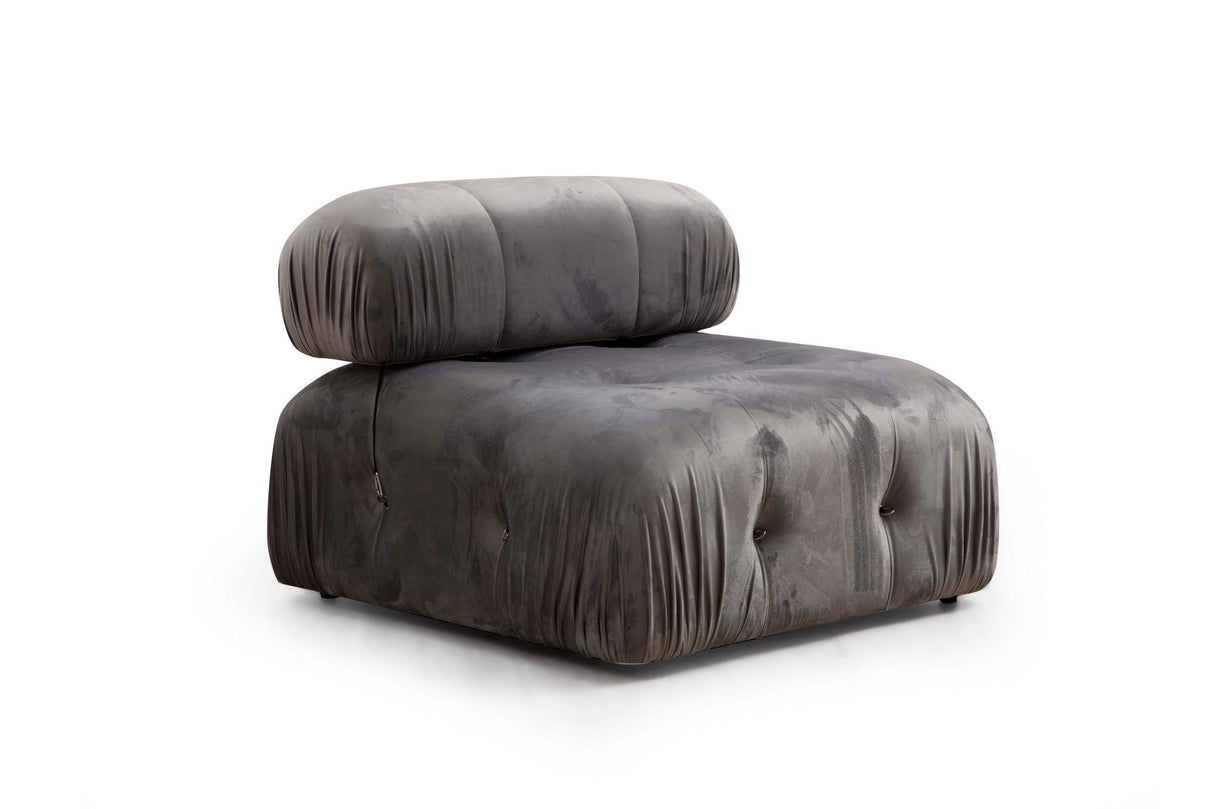 Banken - Modulaire bank 3 - zits Bubble velvet grijs - Dimehouse